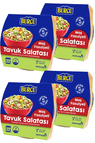 Burcu Maş Fasulyeli Tavuk Salatası 150 gr x 4 Adet ürün görseli 1