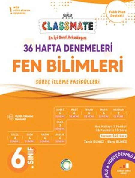 Okyanus Yayınları 6. Sınıf Fen Bilimleri Classmate 36 Hafta Denemeleri ürün görseli 1
