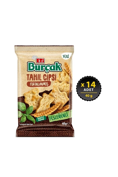 Eti Burçak Fesleğenli Tahıl Cipsi 40 g x 14 Adet ürün görseli 1