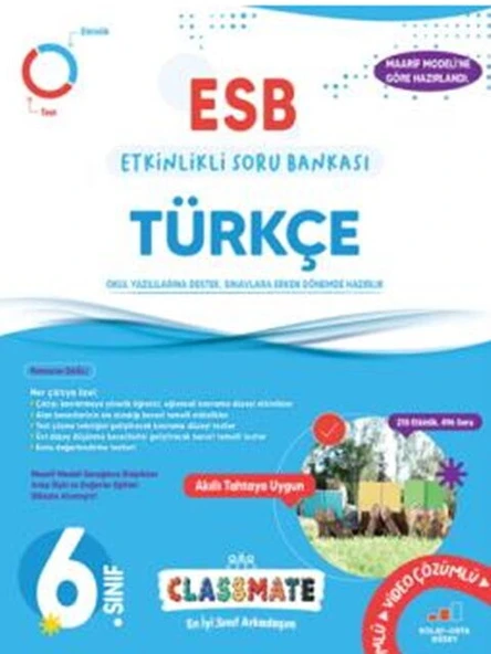 Okyanus Yayınları 6. Sınıf Classmate Türkçe Etkinlikli Soru Bankası ürün görseli 1