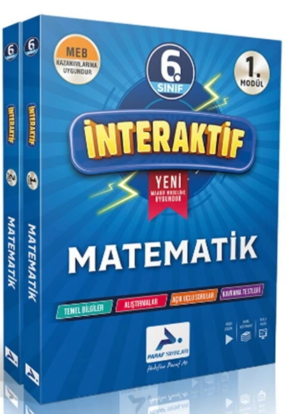 Paraf Yayınları 6. Sınıf İnteraktif Matematik Etkinli Çalışma Kitabı 2 Modül ürün görseli 1