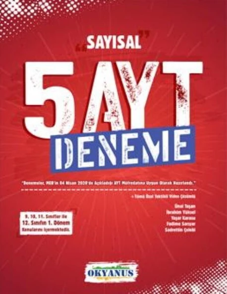 Okyanus Yayınları AYT Sayısal 5 Deneme ürün görseli 1