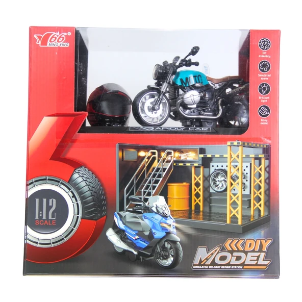 1/12 Motosiklet Latte PB 3R Sesli ve Işıklı ürün görseli 1