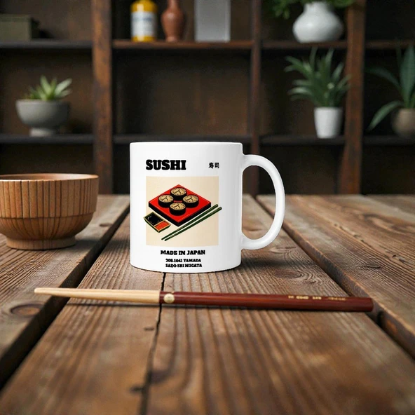 PRYDESIGN Japon Esintisi Seramik Kupa - Resim 2