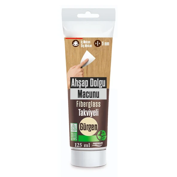 GÜRGEN Renk Ahşap Parke Tamir Macunu Mobilya Masa Dolgu Çatlak Çizik Giderici 125 ML Kullanım Hazır ürün görseli 1