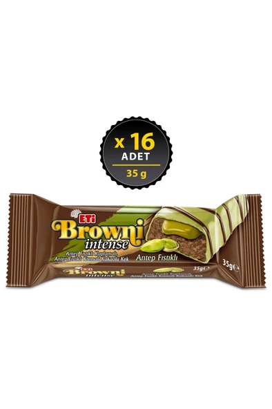 Eti Browni Intense Antep Fıstıklı Kek 35 g x 16 Adet ürün görseli 1