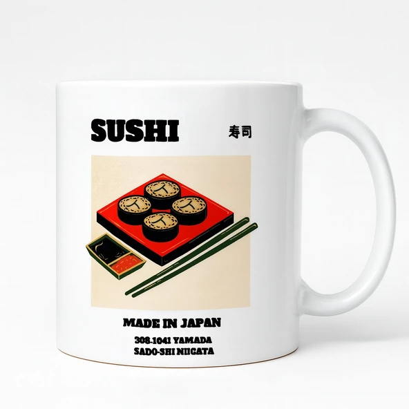 PRYDESIGN Japon Esintisi Seramik Kupa - Resim 4