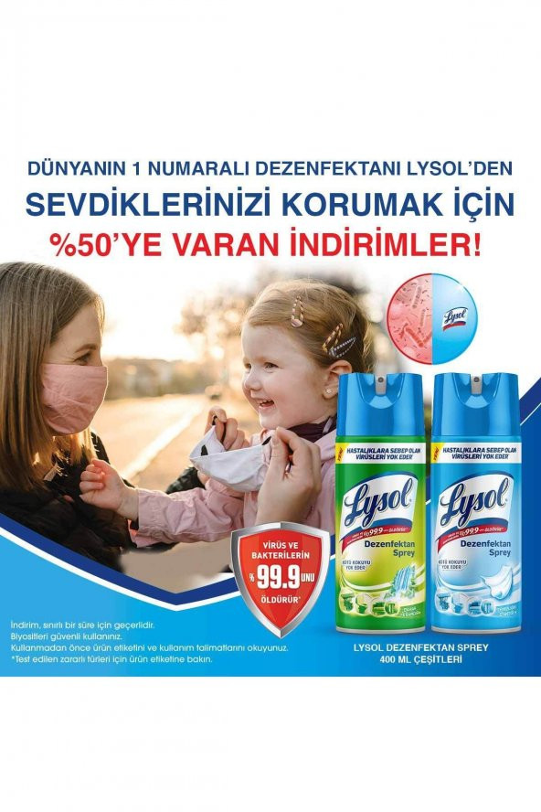 Dezenfektan Sprey Temizliğin Esintisi 2li, Yüzeyler Için, 2x400 Ml - Resim 3