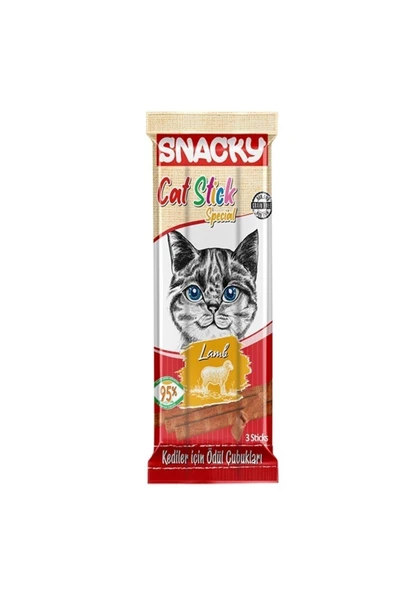Snacky Kedi Stick Ödül Maması Kuzulu 5grx3 Adet ürün görseli 1