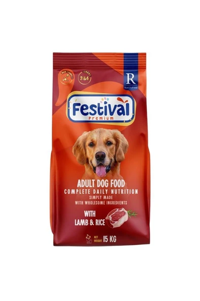 Festival Premium Adult Dog Food with Lamb&Rice 15 Kg ürün görseli 1