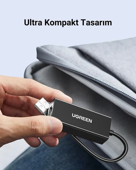 UGREEN USB 2.0/100Mbps Rj45 Ethernet Adaptörü, 20254 - Resim 8