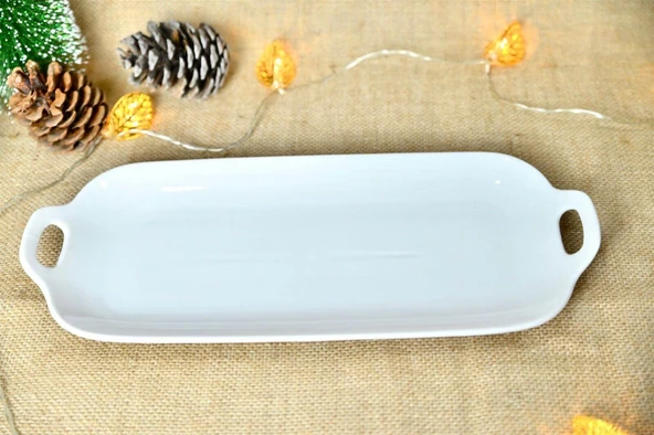 Kulplu Porselen Tabak 30 x 13 CM ürün görseli 1