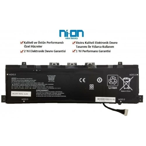 Nion Hp Envy 13-AQ1002NT 8KJ01EA uyumlu Notebook Batarya - Pil ürün görseli 1