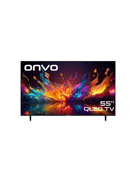 Onvo 55VQ90F3UA 55'' 140 Ekran Uydu Alıcılı 4K Ultra HD Frameless Google Smart QLED TV ürün görseli 1