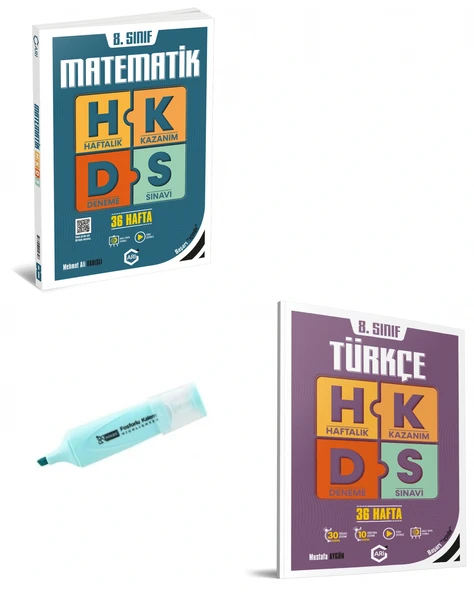 LGS 8.Sınıf Matematik Ve Türkçe Haftalık Kazanım Deneme Sınavı ürün görseli 1