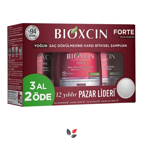 Bioxcin Forte Saç Dökülmesine Karşı Bitkisel Şampuan 3'lü 300 ml - 2 ADET ürün görseli 1