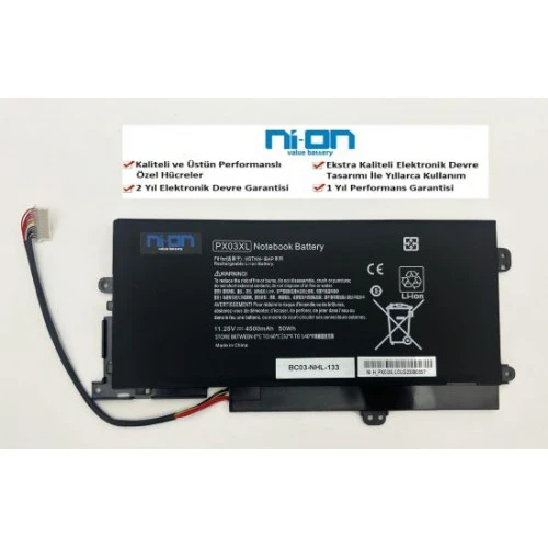 Nion Hp PX03050XL-PR PX03XL uyumlu Notebook Batarya - Pil ürün görseli 1
