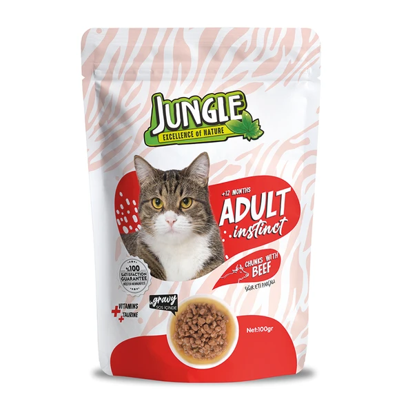 Jungle Dana Etli Pouch Yetişkin Kedi Konservesi 85 gr ürün görseli 1