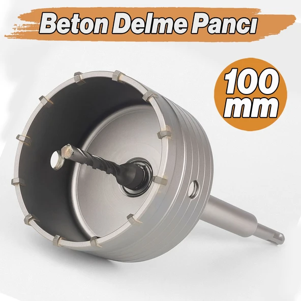 Elmas Beton Delme Pançı SDS 100MM Yüksek Dayanımlı Profesyonel Beton Delme Ucu Temiz Kesim ürün görseli 1