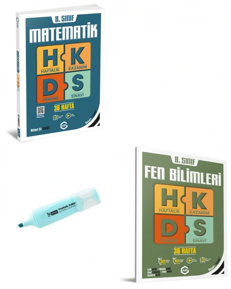 LGS 8.Sınıf Matematik Ve Fen Bilimleri Haftalık Kazanım Deneme Sınavı ürün görseli 1
