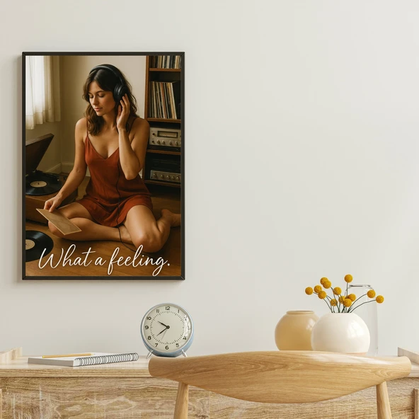 PRYDESIGN What a Feeling Siyah Çerçeveli Duvar Tablosu - Resim 2