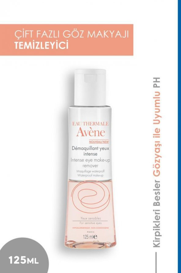 AVENE Demaquillant Yeux Intense 125 ml - Göz çevresi makyaj temizleme ürün görseli 1
