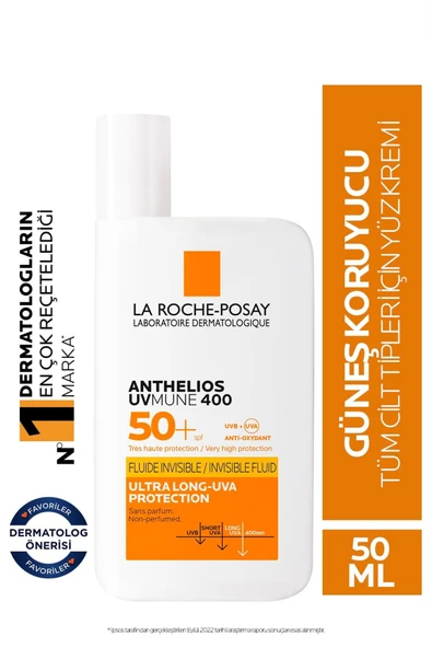 La Roche-Posay Anthelios UVmune 400 Invisible Fluid 50 ml 50 Faktör Güneş Kremi ürün görseli 1