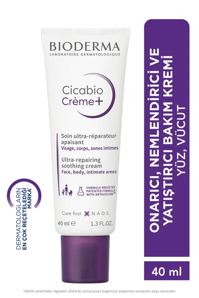 BİODERMA Cicabio Cream+ Onarıcı Yatıştırıcı Nemlendirici Cica Krem Bebek Çocuk Yetişkin Yüz Vücut 40 ml ürün görseli 1
