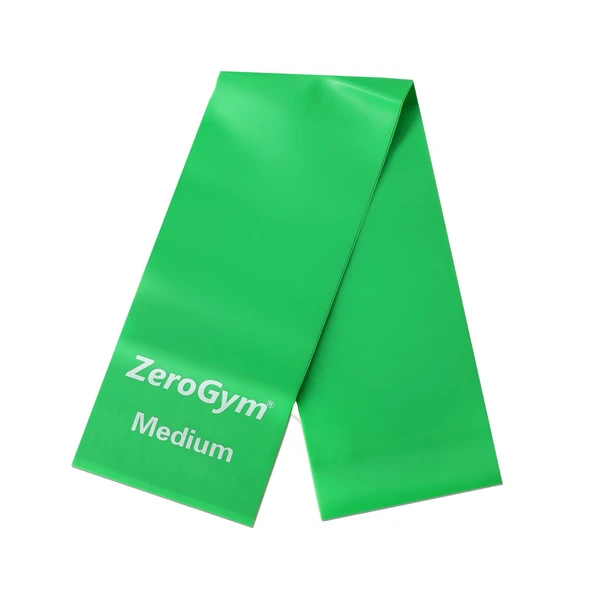 Zerogym Egzersiz Bandı Pilates Bandı, 150cmx15cmx0,55cm Yeşil Orta ürün görseli 1
