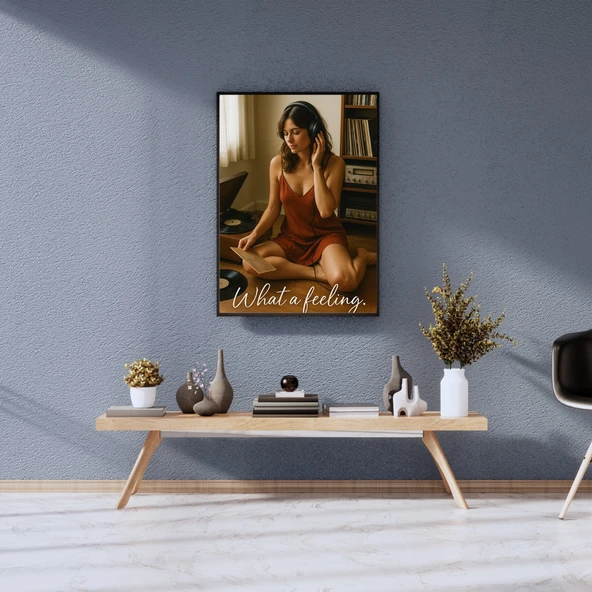 PRYDESIGN What a Feeling Siyah Çerçeveli Duvar Tablosu - Resim 3