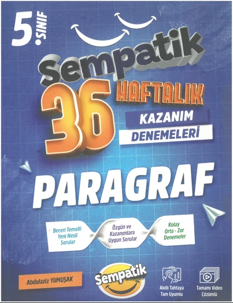 Ünlüler Karması 5. Sınıf Sempatik Serisi Paragraf 36 Haftalık Kazanım Denemeleri ürün görseli 1