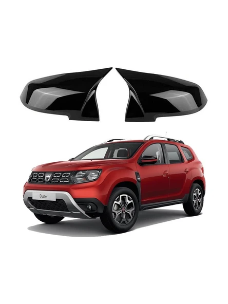 dacia duster 2018 sonrası parlak siyah batman-yarasa ayna kapağı ürün görseli 1