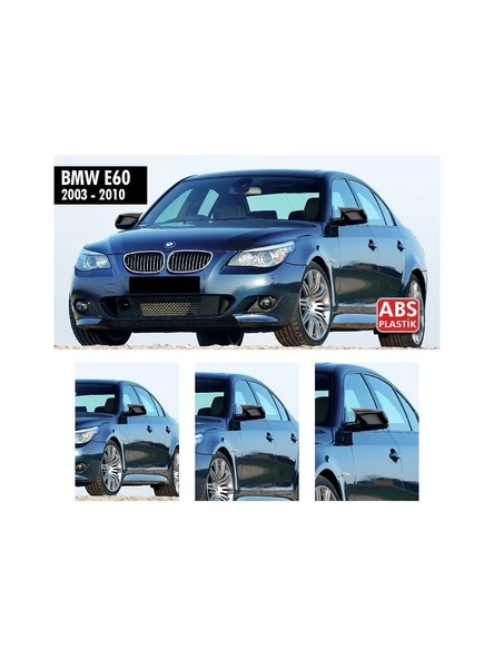 bmw e60 parlak siyah batman-yarasa ayna kapağı ürün görseli 1