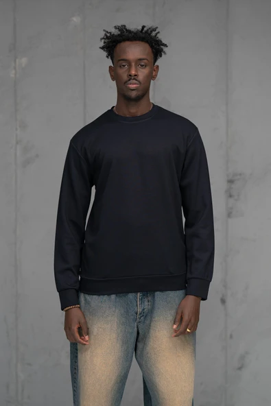 FBI Slimfit Modal Kumaş Baharlık Sıfır Yaka Likralı Sweatshirt ürün görseli 1