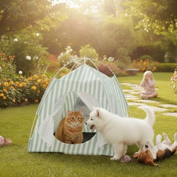 Evcil Hayvan Katlanabilir Oyun Çadırı - Resim 3