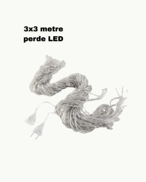 3x3 LED Işık Perdesi Şelale Model İç Dış Mekân Dekorasyonu ürün görseli 1