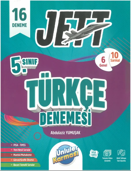 Ünlüler Karması 5. Sınıf Jett Türkçe 16 Deneme Seti ürün görseli 1