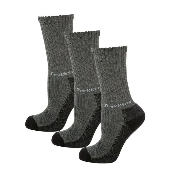 Thermoform Trekking Extra Dolgulu, Darbe Emici Kışlık Unisex Çocuk Çorap 3'lü Paket Antrasit ürün görseli 1