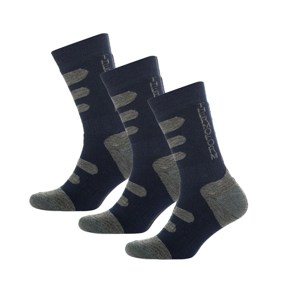 Thermoform Winter Dolgulu Kışlık Unisex Outdoor Çorap 3'lü Paket Siyah ürün görseli 1