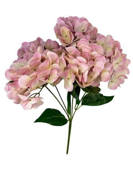Yapay Çiçek Islak Ortanca Çiçeği Pembe Açık 45cm 5Dal Islak Gerçeksi Dokulu ürün görseli 1