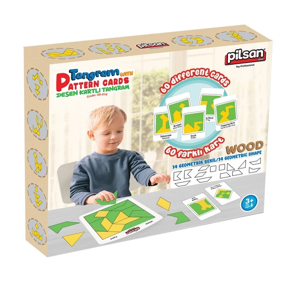 02 015 DESEN KARTLI TANGRAM - Resim 2