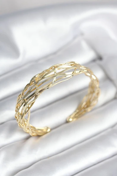 Gold Renk Pirinç Vintage Kadın Bileklik Vice1395 1501 ürün görseli 1