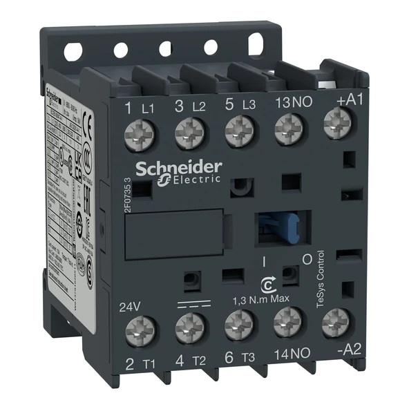 Schneider Electric LP1K1201BD 12A 24V DC 1NK Kontaktör ürün görseli 1