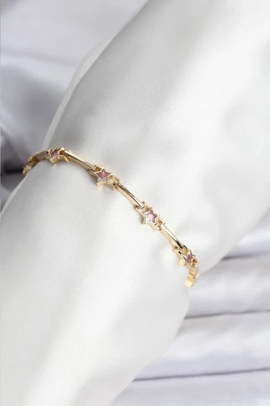 Yıldız Model Gold Renk Pirinç Bileklik Vice1395 1607 ürün görseli 1