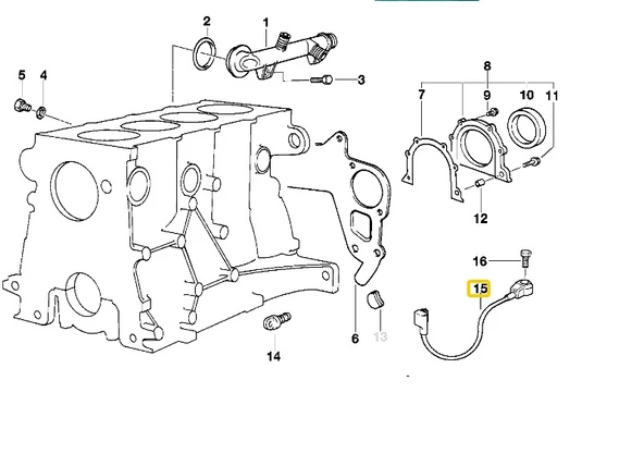 BMW E36 M42 MOTOR BOSCH VURUNTU SENSÖRÜ 12141734580 - Resim 4