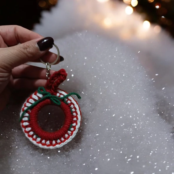 Luluyen Sevimli Yılbaşı Temalı Amigurumi El Örgüsü Anahtarlık Ve Çanta Aksesuarı,YIlbaşı Hediyesi ürün görseli 1