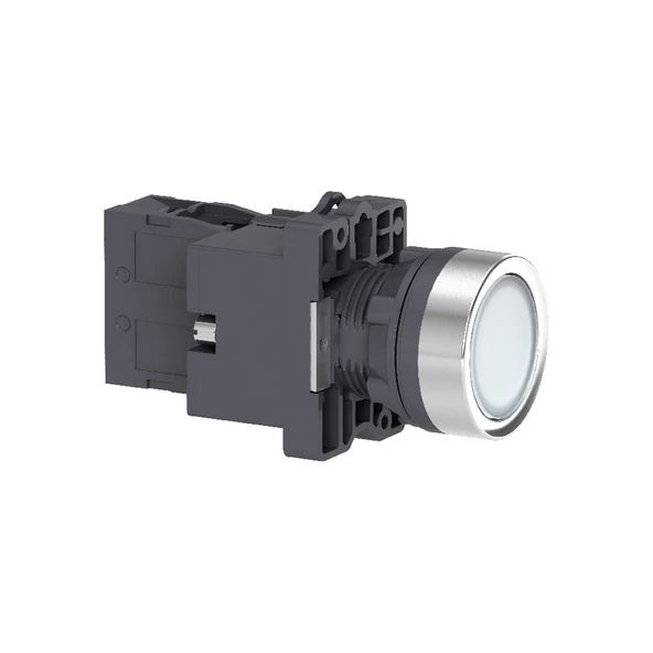 Schneider Electric XA2EW31B1 Beyaz Ledli Yaylı Buton 24V AC/DC 1NA ürün görseli 1