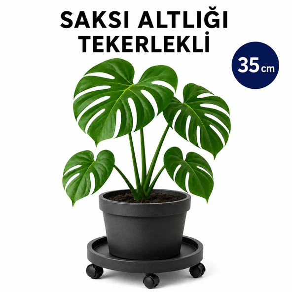 Tekerlekli Saksı Altlığı Çok Amaçlı Damacana Tüp Taşıma Standı 35 cm 360° Döner ürün görseli 1