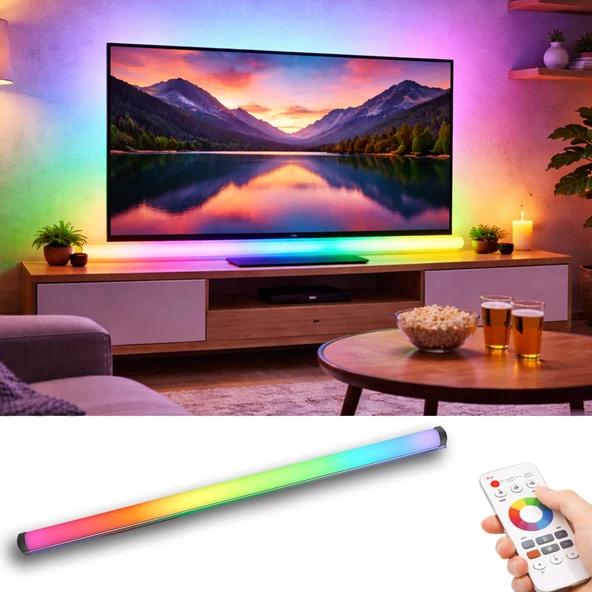 Pixel RGB LED Işık Kanalı 12V Hazır Tak-Çalıştır 2 Metre Dinamik Efektli Alüminyum Profil Gamer Streamer Stüdyo & Dış Mekan Aydınlatma ürün görseli 1