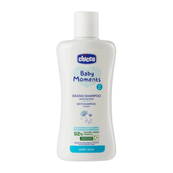 Chicco Baby Moments Doğal Saç ve Vücut Şampuanı 200 ml ürün görseli 1